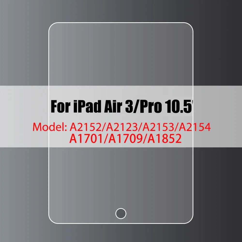 Tempered Glass Screen Protector for iPad — 9H Hardness, Anti-Fingerprint, Bubble-Free, Stylus Compatible — 1-Pack (Fits 11-inch, 10.9-inch, 10.2-inch, 9.7-inch, iPad Air & Mini)
