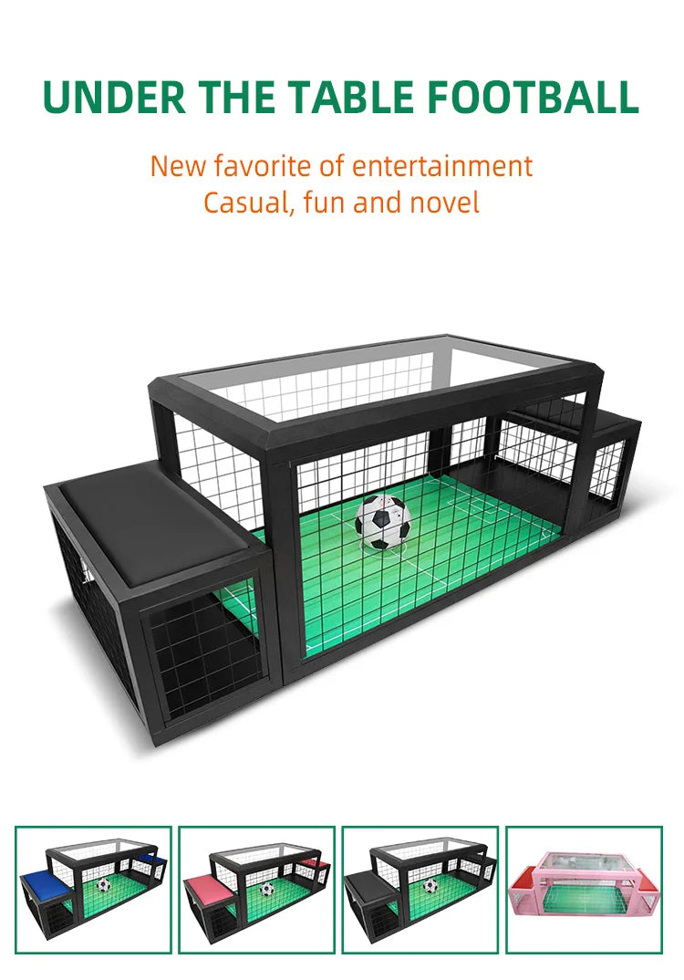 Coin-Operated 2-Player Table Football (Foosball) Game – Soccer Table 55 x 31.5 x 29 in (140 x 80 x 73.5 cm) Indoor/Outdoor for Kids & Adults