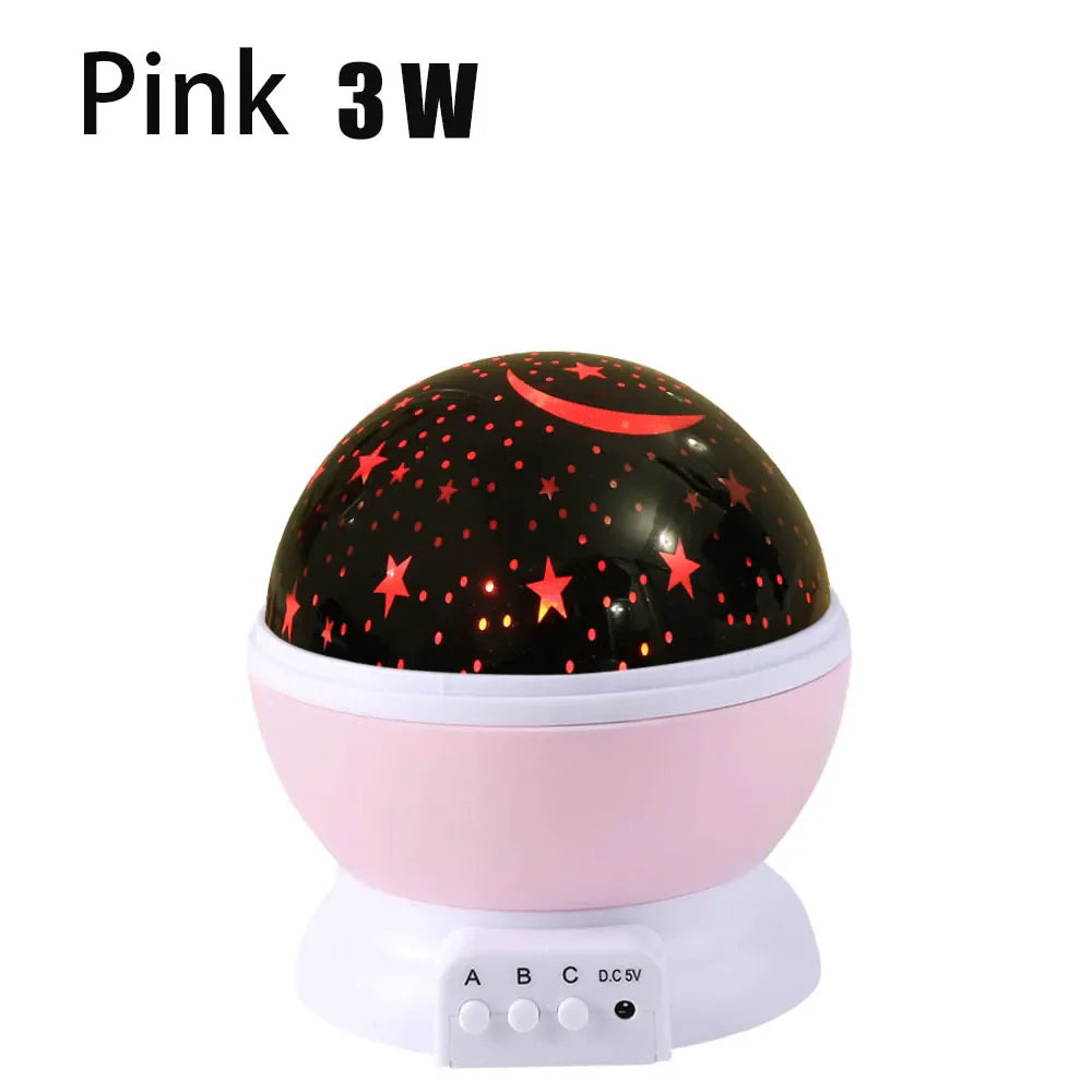 Rotating Star Projector Night Light – LED Galaxy & Moon Lamp for Kids Bedroom, Soothing Sleep Light & Gift for Girls and Boys