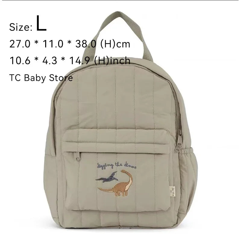 Cherry Parent-Child Kids Backpack — Kindergarten School Bag (Small & Large S/L) Lightweight Cotton Travel Bag for Boys, Girls & Moms