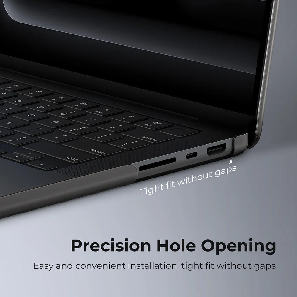 Ultra-Thin Matte Hard Shell Laptop Case for MacBook Air & Pro 13-inch 14-inch 15-inch 16-inch (33–41 cm) - Anti-Fingerprint Ventilated