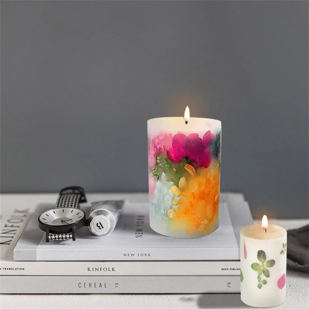 Cylinder Silicone Mold for 3D Scented Candle and Soap Making - DIY Resin, Wax & Plaster Crafts