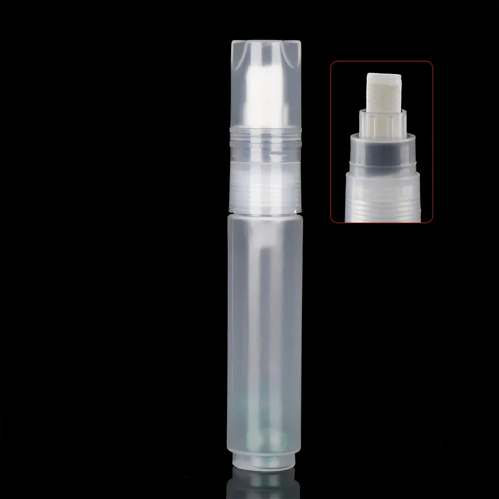 Refillable Transparent Empty Paint Pen Rod – Reusable Liquid Ink Marker Accessory for Graffiti & Chalk, Tip Sizes 0.7–50mm (0.03–1.97in)