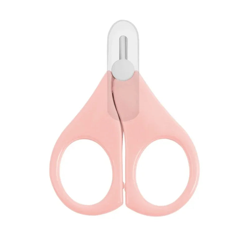 Baby Safety Nail Clippers & Scissors - Mini Stainless Steel Rounded Tip Trimmer for Newborns and Infants