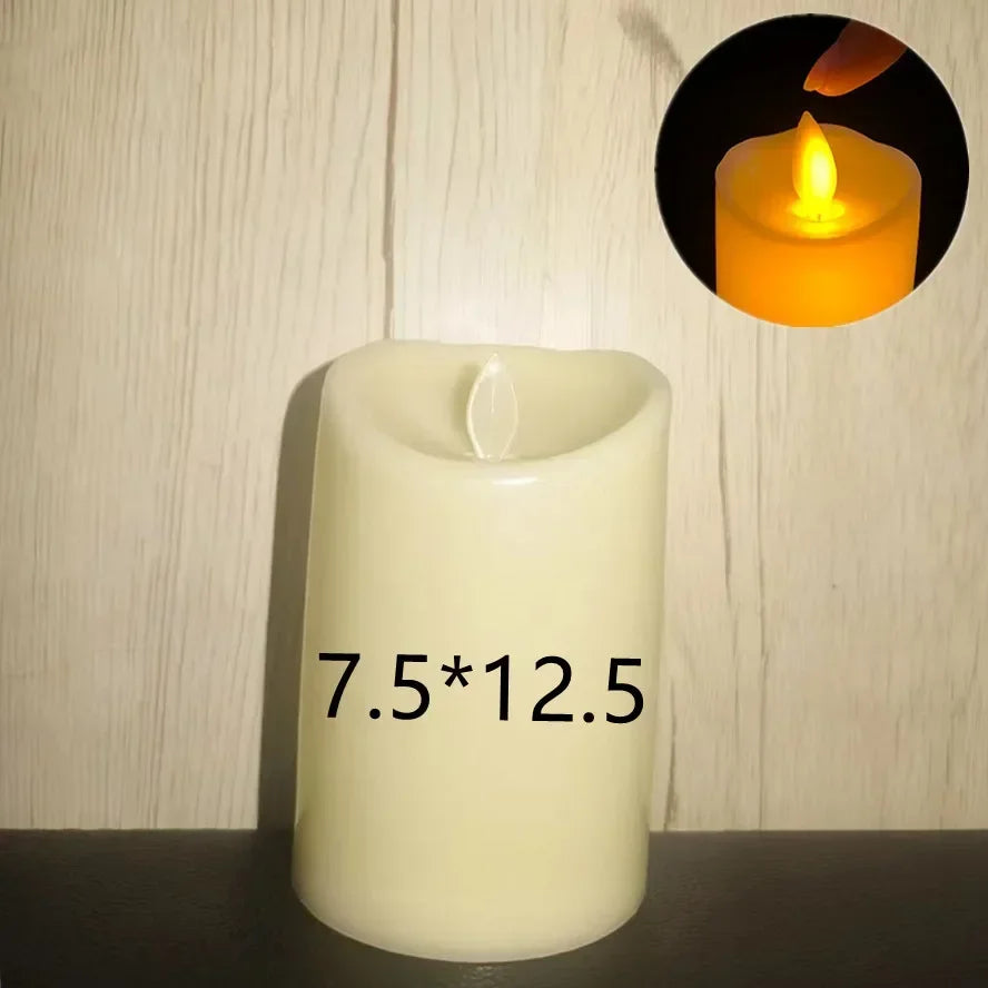 Flameless LED Candles Flickering Battery-Operated Pillar Candles for Wedding Christmas Party Decor — 1/5/10 Pack, Multiple Sizes (2–7.9 in / 5–20 cm)