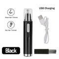Rechargeable 2-in-1 Nose & Ear Hair Trimmer – Washable USB Electric Groomer with Stainless Steel Blade