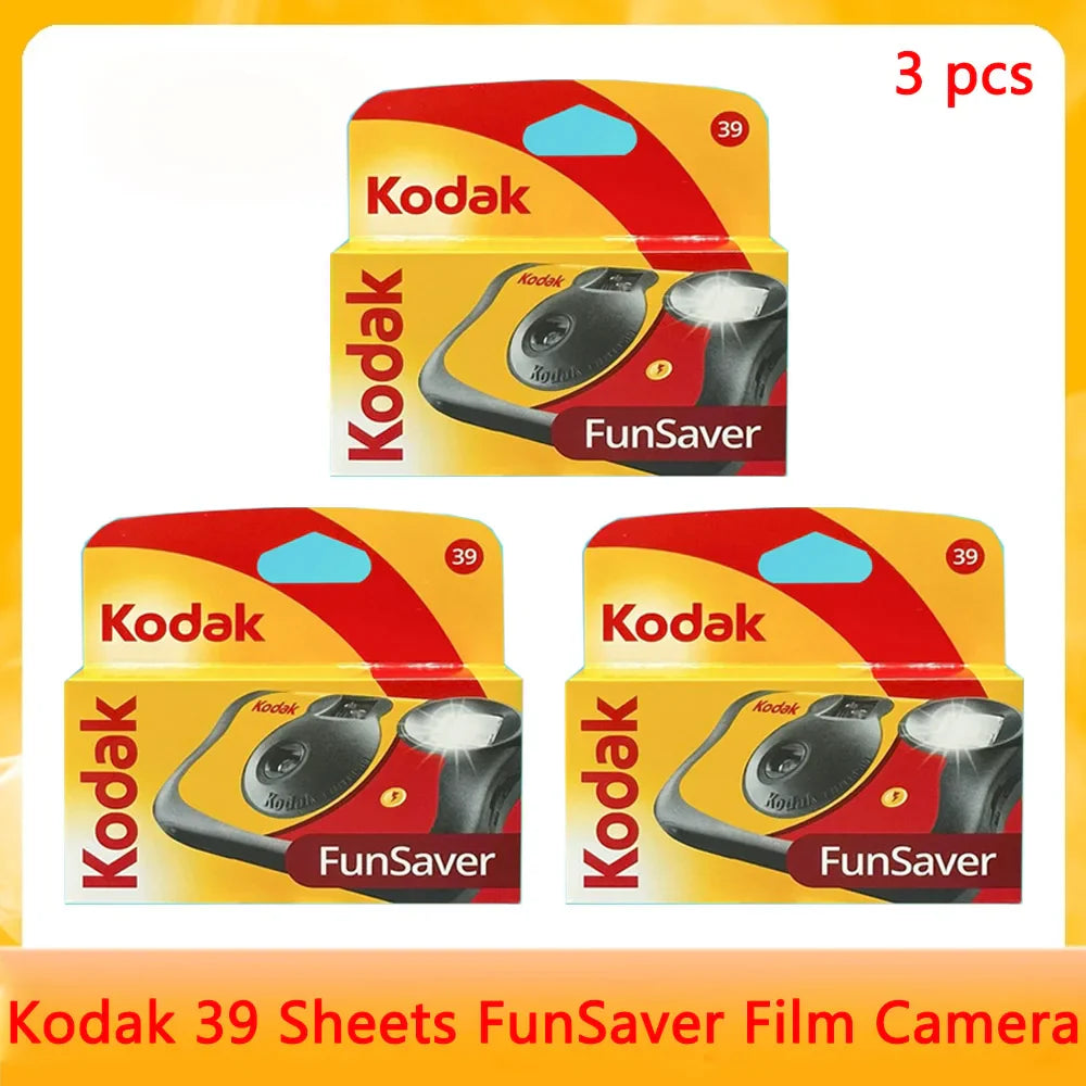 Disposable Single-Use 35mm Film Camera with Flash — 27 or 39 Exposures, ISO 800