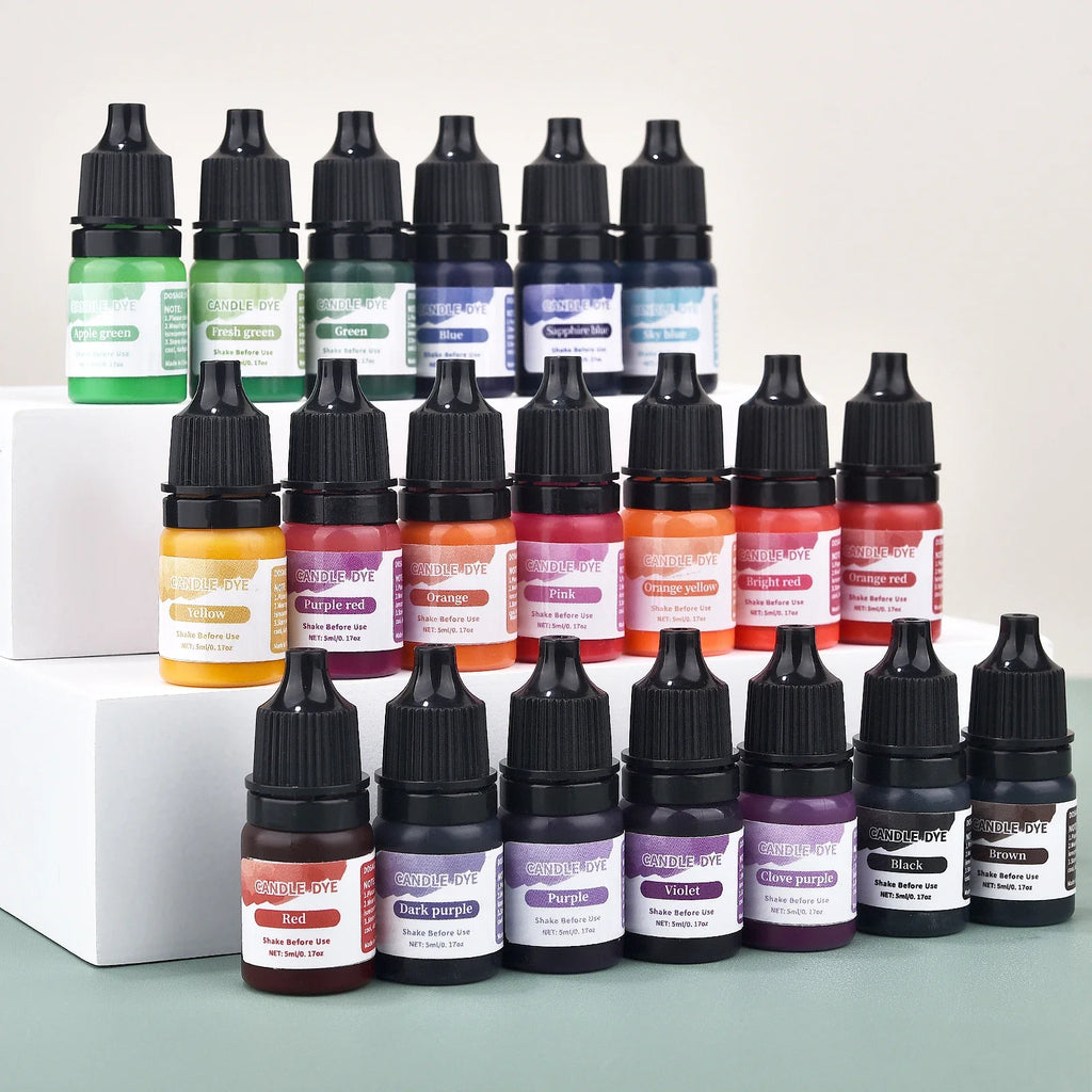 5ml (0.17 fl oz) Candle Dye Liquid Colorant – Non-Toxic High-Concentration Pigment for Soy Wax, Soap & Candle Making