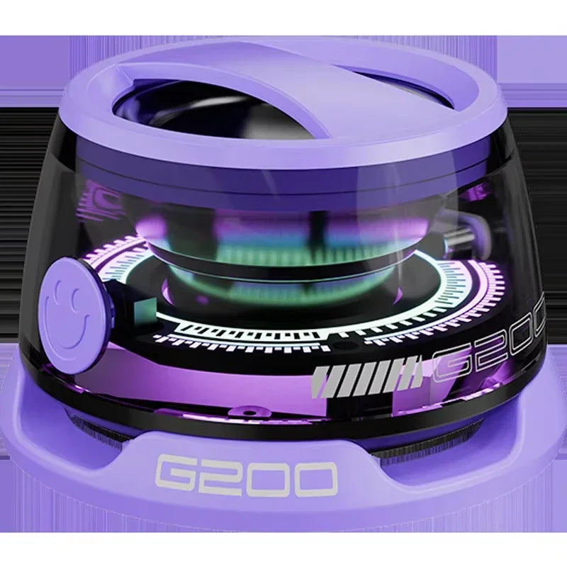 Mini Magnetic Bluetooth Speaker with RGB Light & Phone Stand — Portable Stereo Speaker (IPX5 Water-Resistant)