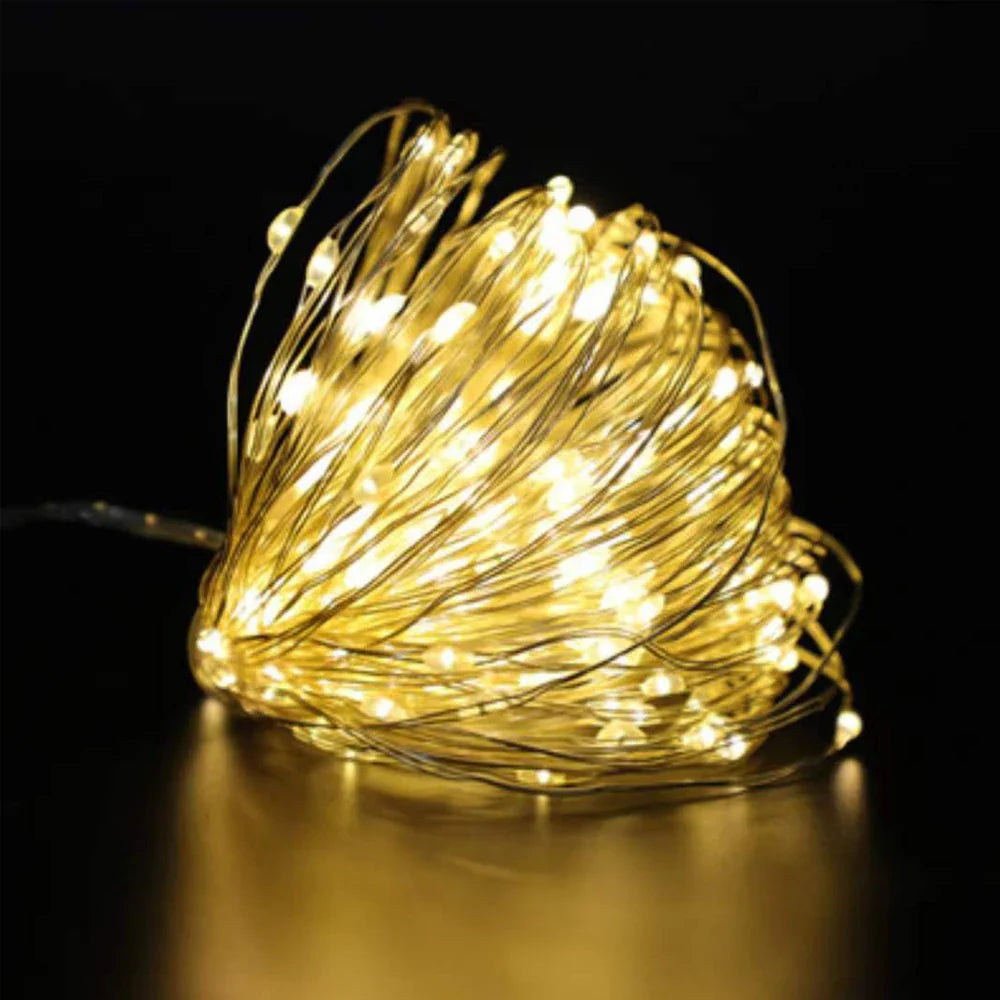 Waterproof Battery Operated LED Copper Wire Fairy Lights - 1/2/3/5m (3.3/6.6/9.8/16.4 ft) String Lights for Wedding Party Christmas DIY