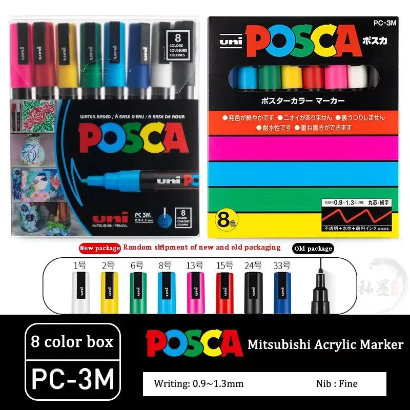 Acrylic Paint Marker Set – Waterproof Permanent Paint Pens for Fabric, Glass, Metal & Rock, Fine/Medium/Broad Tips, Assorted Color Packs