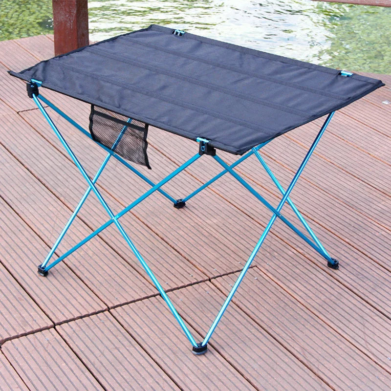 Ultralight Aluminum Folding Camping Table – Portable Roll-Up Picnic & Hiking Table with Carry Bag, Two Sizes (30×22×20.5 in / 76×56×52 cm; 22×17×15.4 in / 56×43×39 cm)