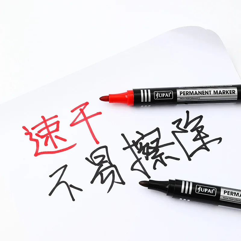 Permanent Fine Tip Marker Pens 1.5mm Waterproof Ink - 3/6 Pack Black Blue Red