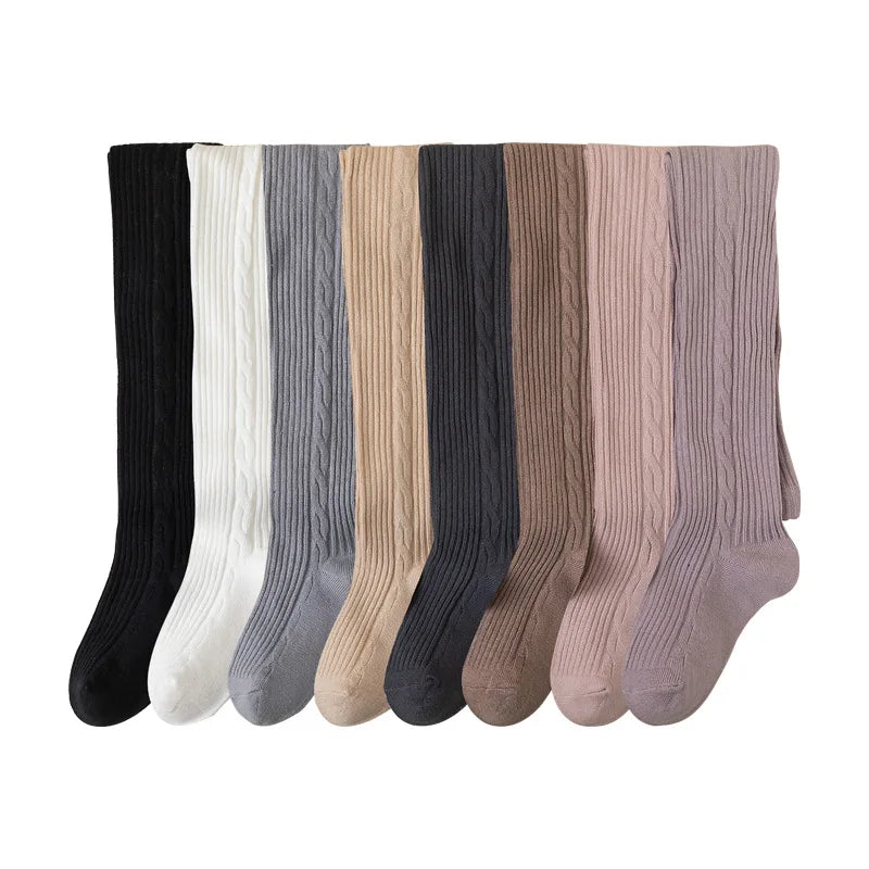 Girls Cotton Tights 0-12 Years — Breathable Pantyhose & Stockings for Toddlers, Spring Autumn Winter
