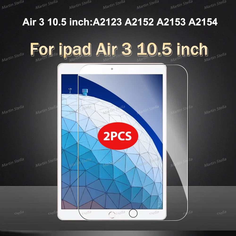 2-Pack Tempered Glass Screen Protector for iPad Pro & iPad Air — 11-inch (27.9 cm) & 12.9-inch (32.8 cm) Compatible