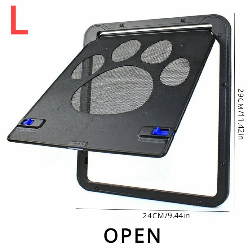 Lockable Pet Door for Dogs & Cats — Window or Gate Mount, Easy Install — Sizes L (24cm/9.4in x 29cm/11.4in) & XL (37cm/14.6in x 41cm/16.1in)