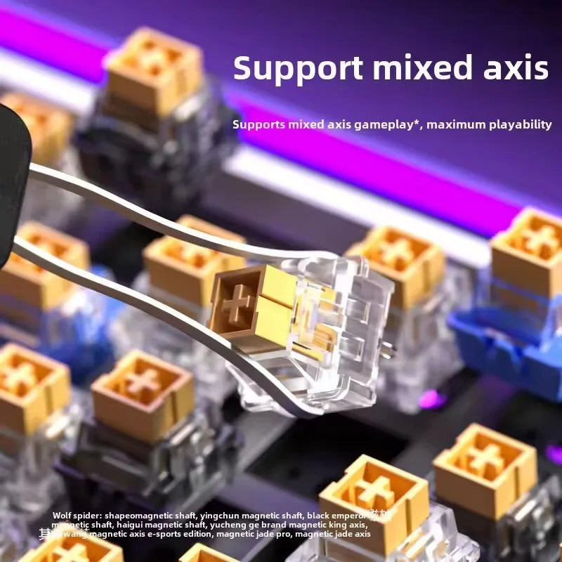 84-Key Magnetic Hot-Swap Wired Mechanical Gaming Keyboard, RGB Music Reactive, 8K (8000Hz) Polling, PBT Keycaps