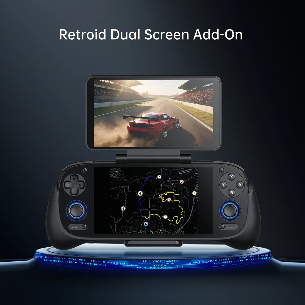 Dual 5.5-Inch (14.0 cm) OLED Back-Clip Extended Display Add-On for Handheld Game Consoles
