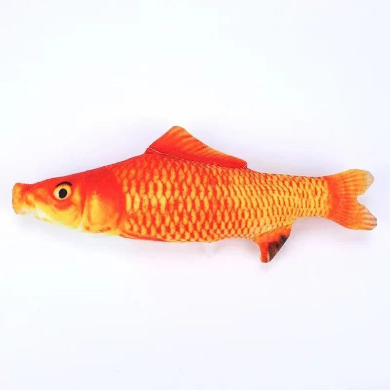 Interactive Fish Cat Toy with Catnip – Plush Kicker Pillow for Indoor Cats, 7.9 in (20 cm)
