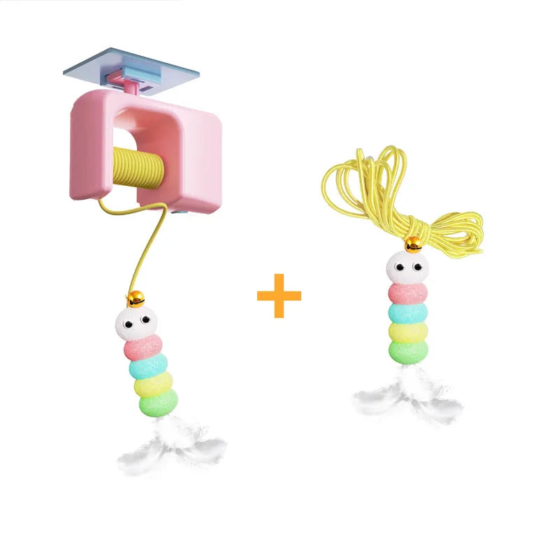 Rechargeable Interactive Hanging Door Cat Toy, Automatic Flying Bird for Cat Hunting & Stress Relief