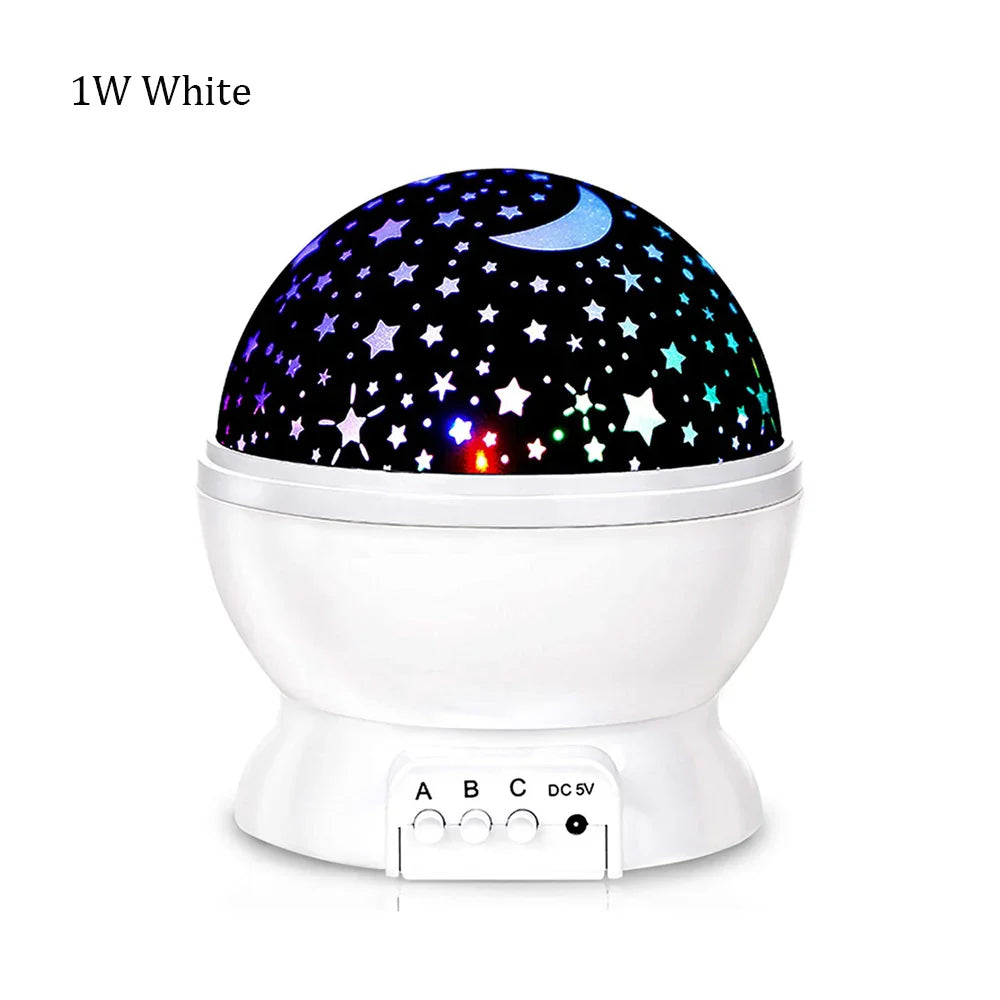 Rotating Star Projector Night Light – LED Galaxy & Moon Lamp for Kids Bedroom, Soothing Sleep Light & Gift for Girls and Boys