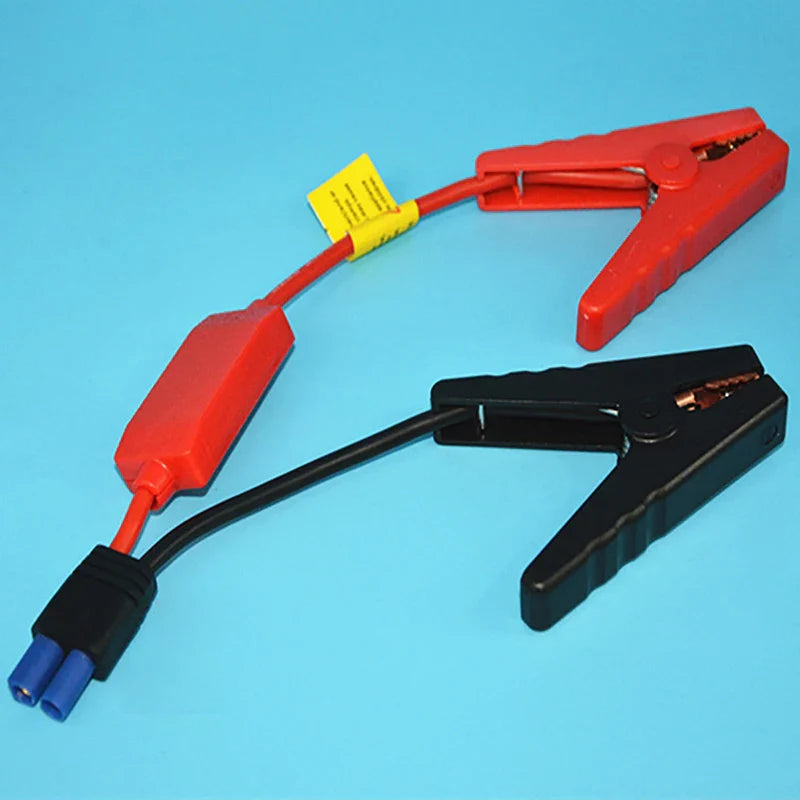 Car Jump Starter Cable – 12.3 in (31.3 cm) Portable 12V Battery Booster Cable with EC5 Plug & Alligator Clamps
