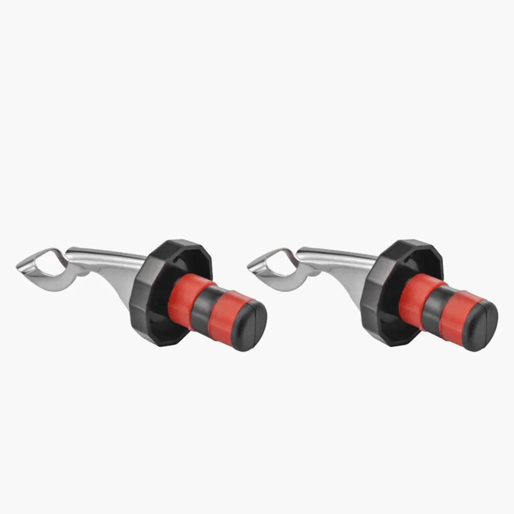 Press Vacuum Wine Bottle Stopper - Stainless Steel & Silicone Wine & Champagne Seal (1–10 Pack)