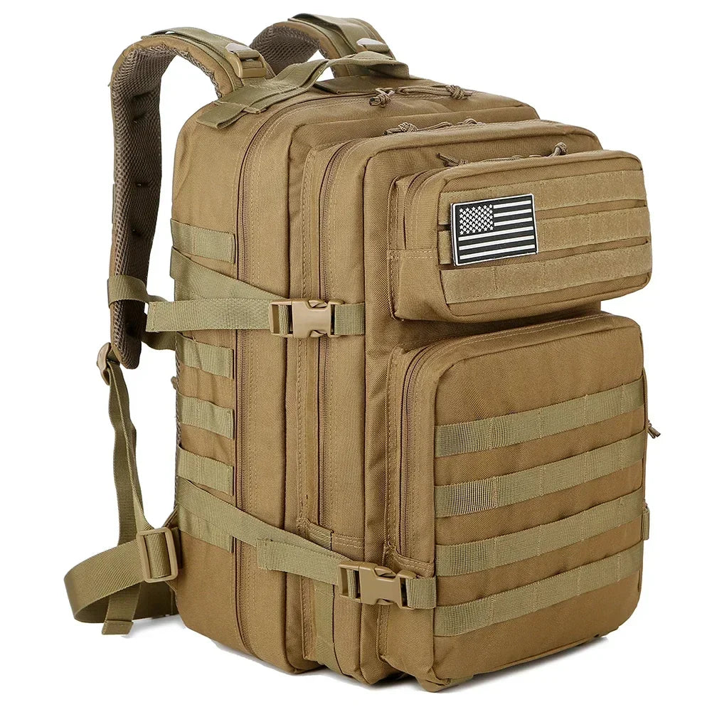 45L (11.9 gal) Tactical Backpack – Large Capacity Molle 3-Day Assault Pack for Hiking, Camping & Trekking
