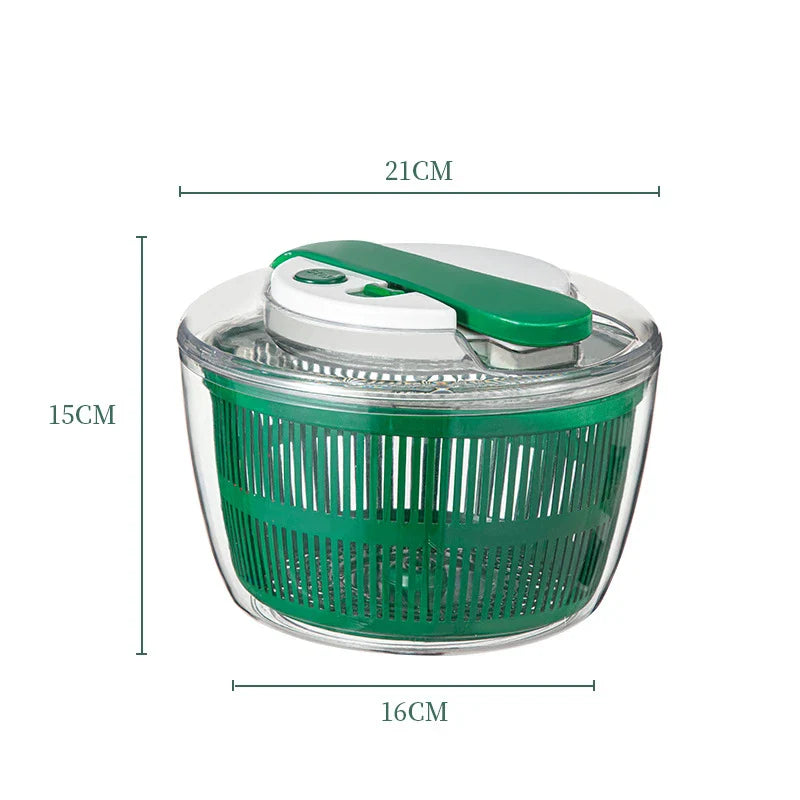 Press-Spin Salad Spinner & Vegetable Dryer - Salad Washer and Dehydrator (21 x 16 x 15 cm / 8.3 x 6.3 x 5.9 in)