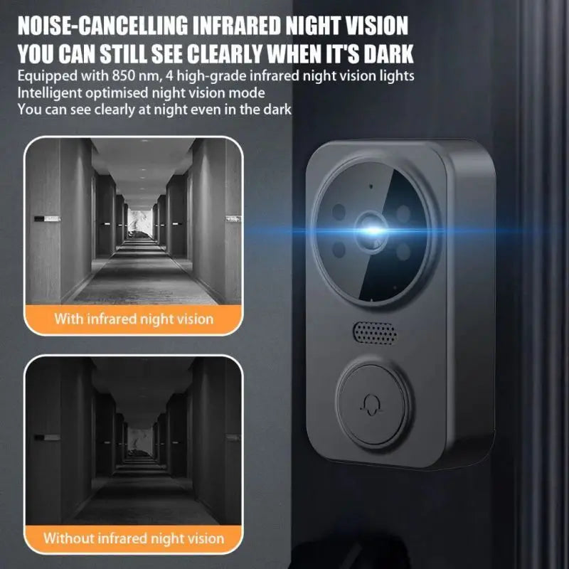 1080P Wireless Video Doorbell — 4.3-Inch IPS Screen, Two-Way Intercom & Infrared Night Vision