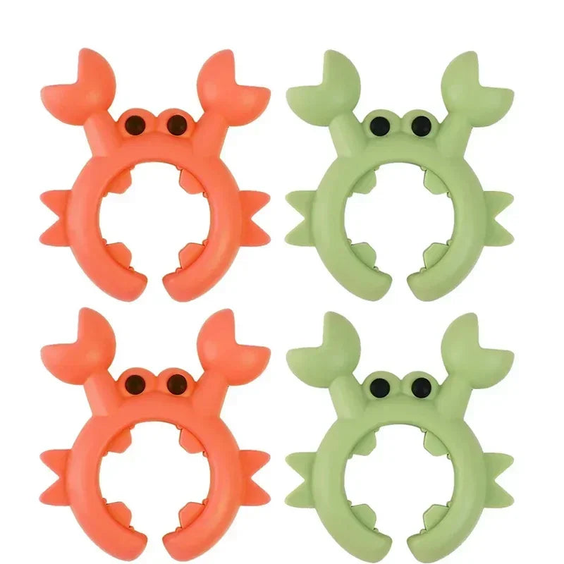 Silicone Crab Spatula Holder Pot Clip — Heat-Resistant Spoon Rest & Overflow Guard (1/2/4/6-Pack)