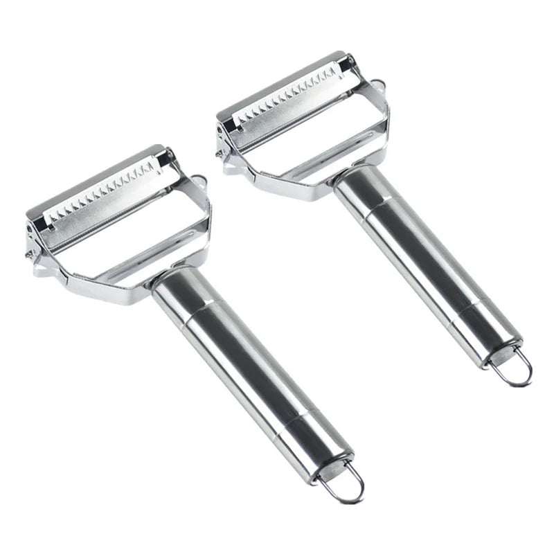 Stainless Steel Double-Head Vegetable Peeler - Multi-Function Fruit & Melon Peeler