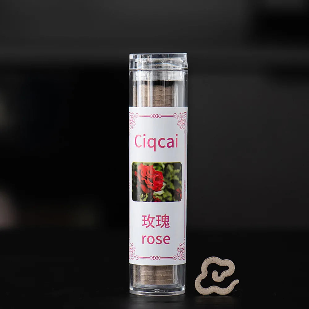 Shaped Mini Incense 42-Pack Tube, Jasmine Lavender Sandalwood Aromatherapy for Yoga & Meditation