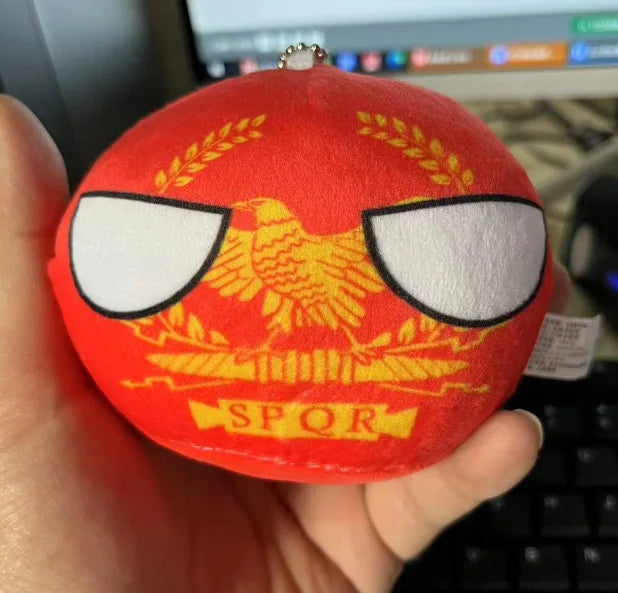Polandball Countryball Plush Keychain 10 cm (3.9 in) 70 Designs Country Ball Pendant Stuffed Toy for Kids
