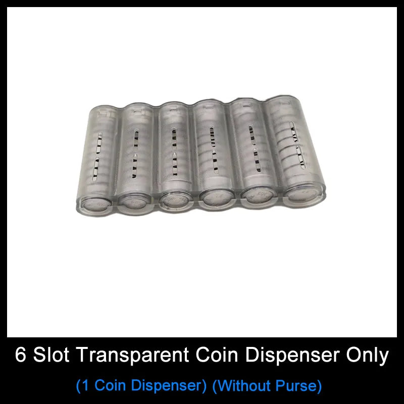 6-Slot Euro Coin Dispenser Waist Wallet – Waiter & Driver Cash Coin Holder with Zipper Pocket