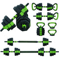 Adjustable 4‑in‑1 Dumbbell & Kettlebell Set 66/88 lb (30/40 kg) — Converts to Barbell & Push‑Up Handles for Home Gym