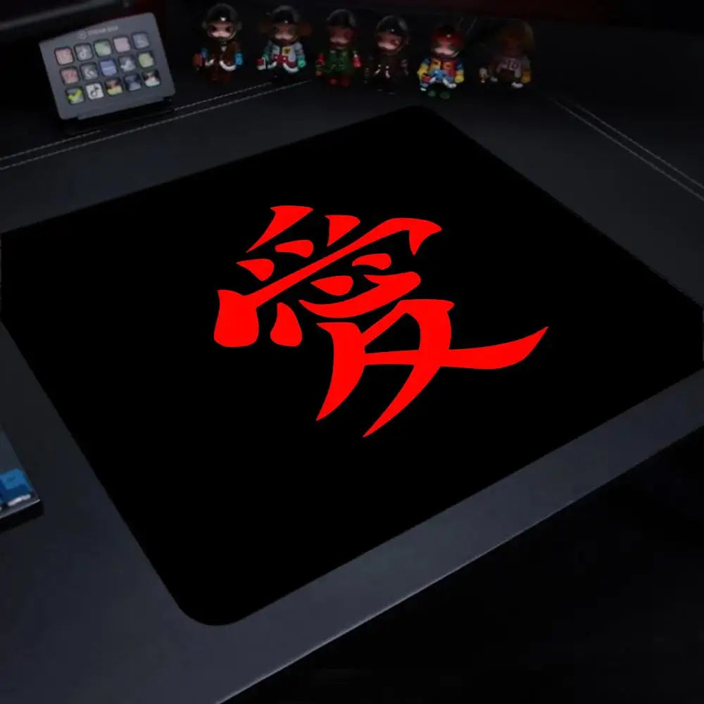 Gaming Mouse Pad — Locking Edge Love Calligraphy Desk Mat, Speed Microfiber Surface, Non-Slip Rubber Base, 2–5mm (0.08–0.20 in)
