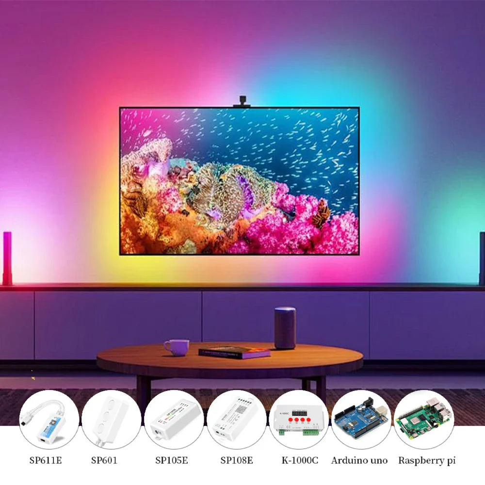 COB SPI Addressable RGB LED Strip — 360/480/576/720 LEDs, 5V/12V/24V Low-Voltage Digital Light Strip