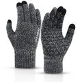 Unisex Winter Touchscreen Gloves - Thick Thermal Knit with Anti-Slip Silicone Palm