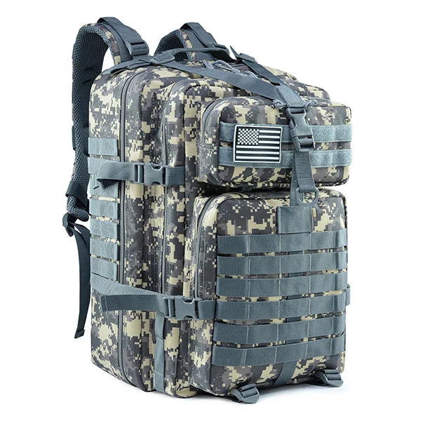 50L Tactical Backpack (≈3050 cu in) - EDC MOLLE Outdoor Travel, Trekking & Hunting Pack