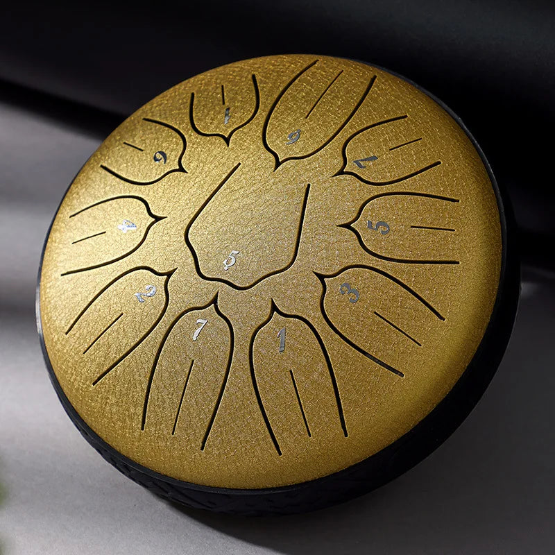 Steel Tongue Drum 6-Inch (14.5 cm) 11-Note D-Tone for Yoga, Meditation & Music Therapy