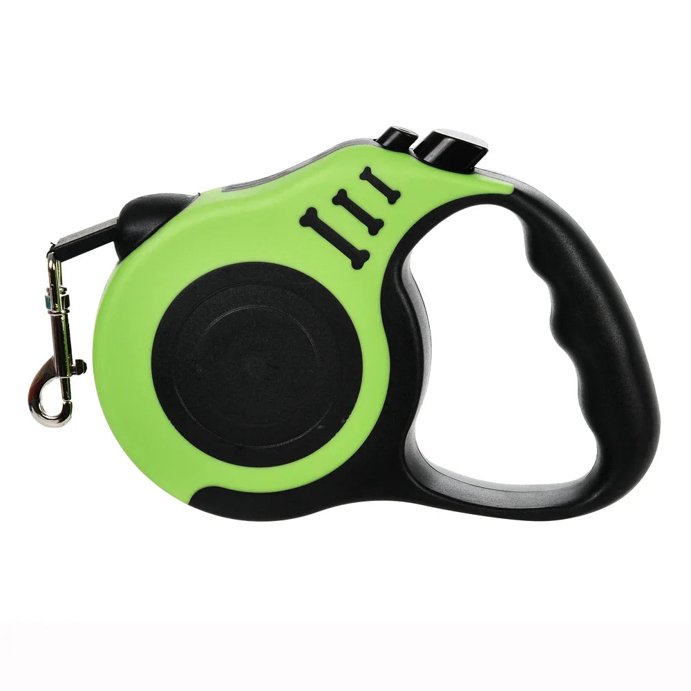 Retractable Dog Leash 3m (10ft) / 5m (16ft) Nylon Quick-Release Leash for Small to Large Dogs — Walking, Hiking & Travel