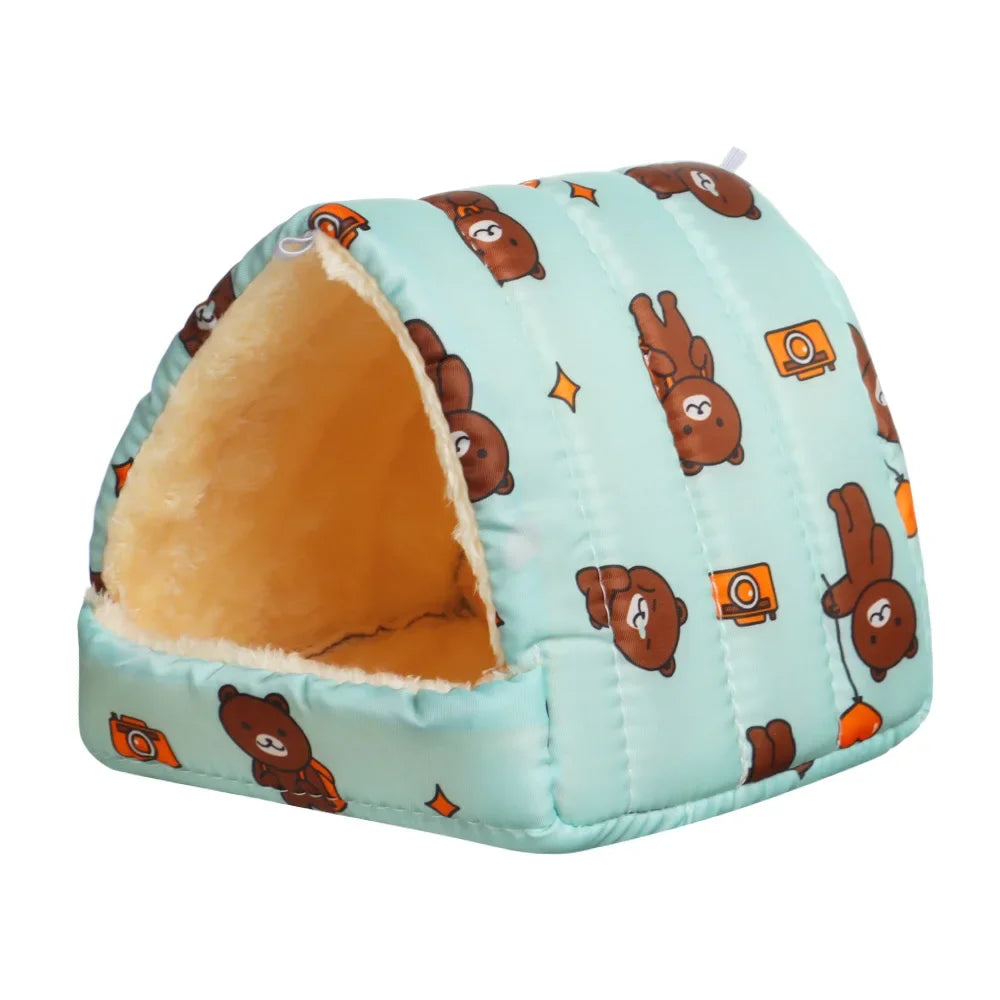 Hanging Cotton Nest Bed for Small Pets - Warm Flannel Hamster & Guinea Pig House (S/M/L/XL; 3.15–7.87 in / 8–20 cm)