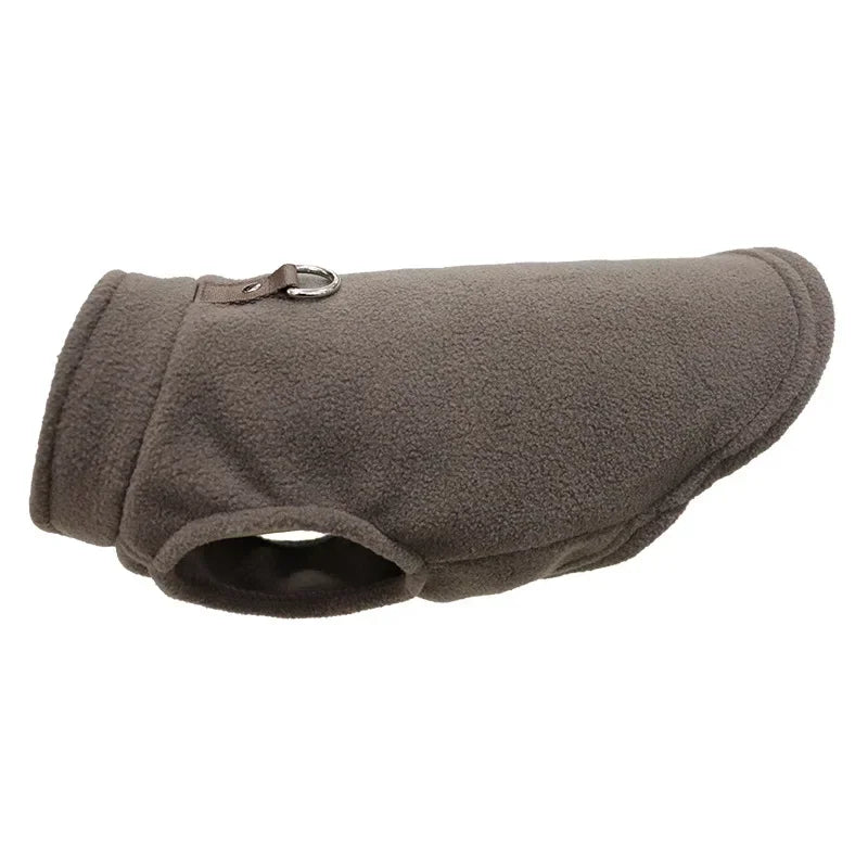 Winter Fleece Pet Jacket Vest with D-Ring – Warm Dog & Cat Coat for Small Breeds (Chihuahua, French Bulldog)