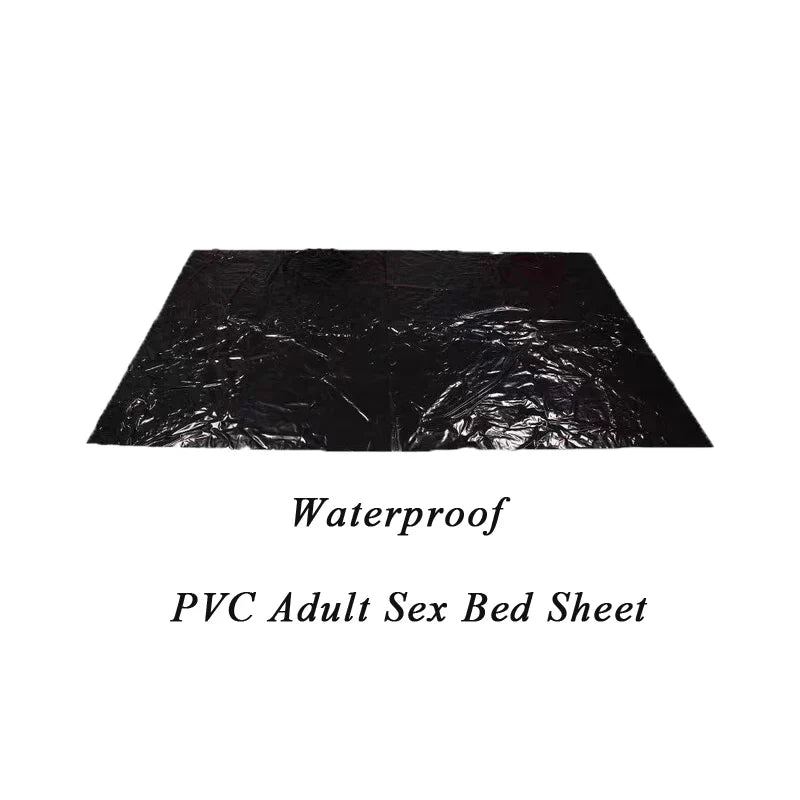Black Waterproof PVC Bed Sheet – Oil-Resistant Thick Mattress Protector Fits 1.2 / 1.5 / 1.8 / 2.0 m Beds (220×130 / 220×160 / 220×200 cm | 86.6×51.2 / 86.6×63.0 / 86.6×78.7 in)