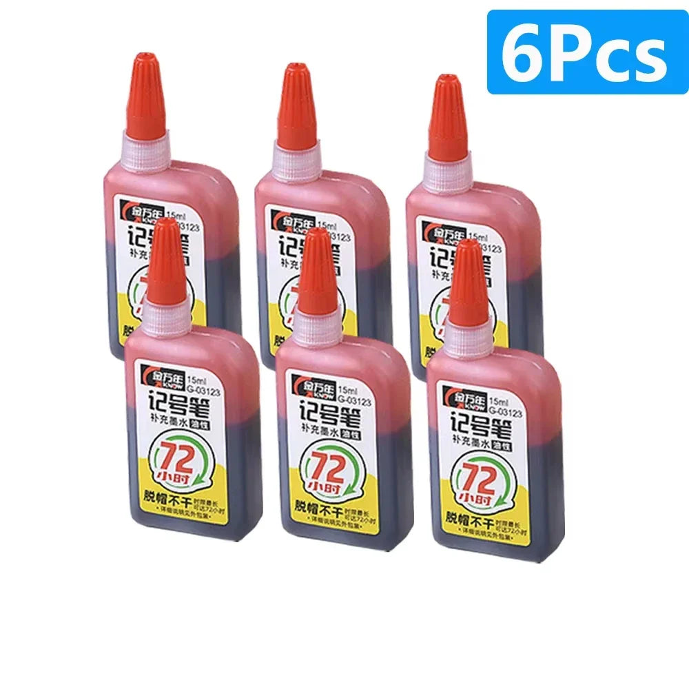 Waterproof Carpenter & Tile Marker Pen 45mm Long Nib — Deep-Hole Woodworking Marker, Black Blue Red (1–6 Pack)