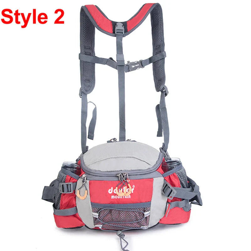 Convertible Waist Bag to Shoulder Backpack 8L - Cycling Hiking Running Camping Water Bottle Fanny Pack for Men