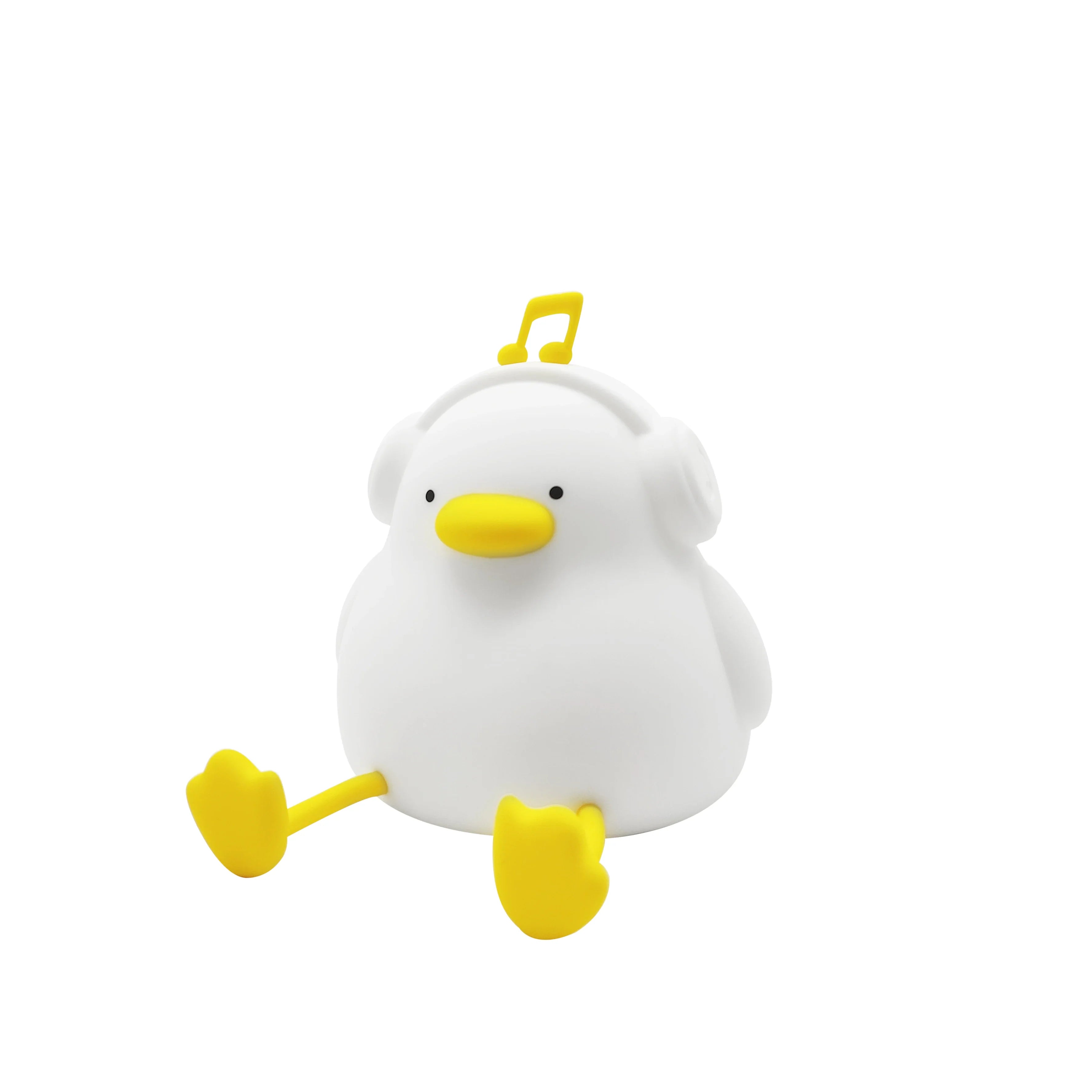 Duck LED Night Light Silicone Rechargeable USB Touch Lamp with Timer Kids Bedroom Gift