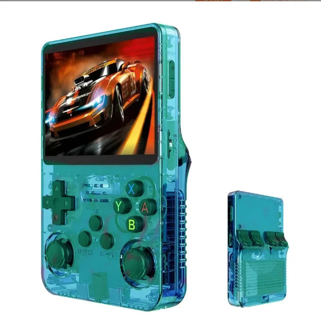 Retro Handheld Video Game Console Linux Portable Pocket Player, 3.5-inch (89 mm) IPS Screen, 64GB/128GB, 15,000+ Games, Mini HDMI