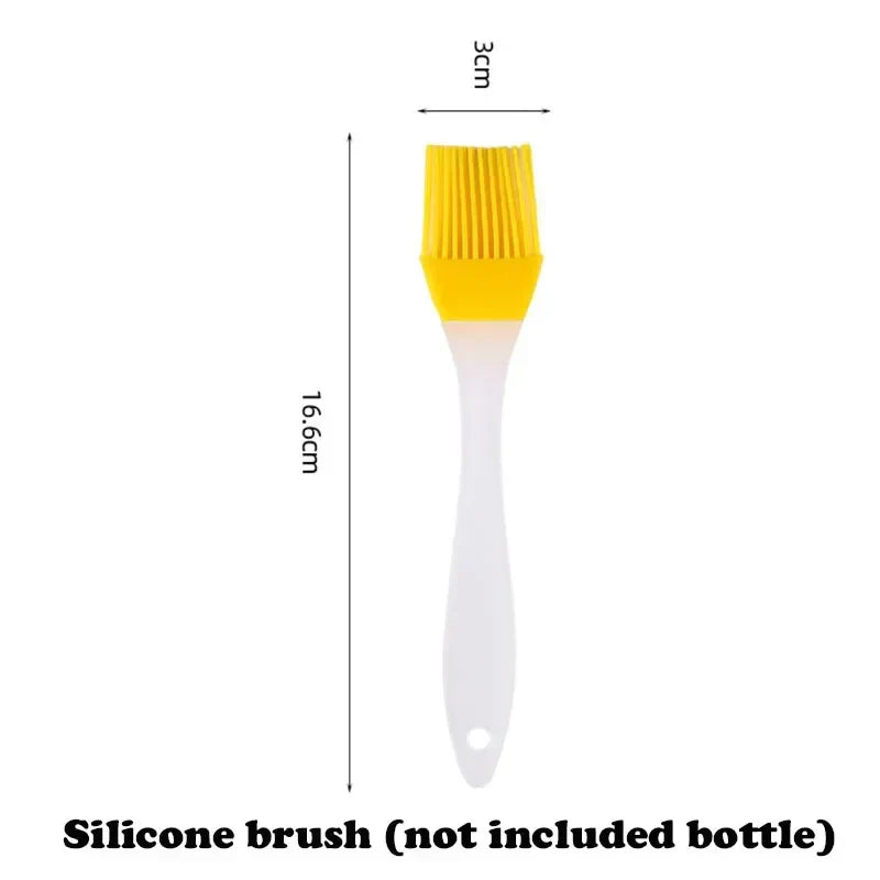 Oil Spray Bottle & Oil Brush — Nebulizing Kitchen Mister, 200/300/500 ml (6.8/10.1/16.9 fl oz) for Cooking, BBQ & Baking